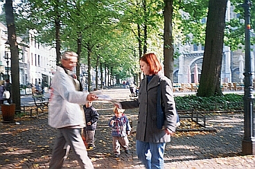 Harry Bouten op de markt in Roermond, rond 2001